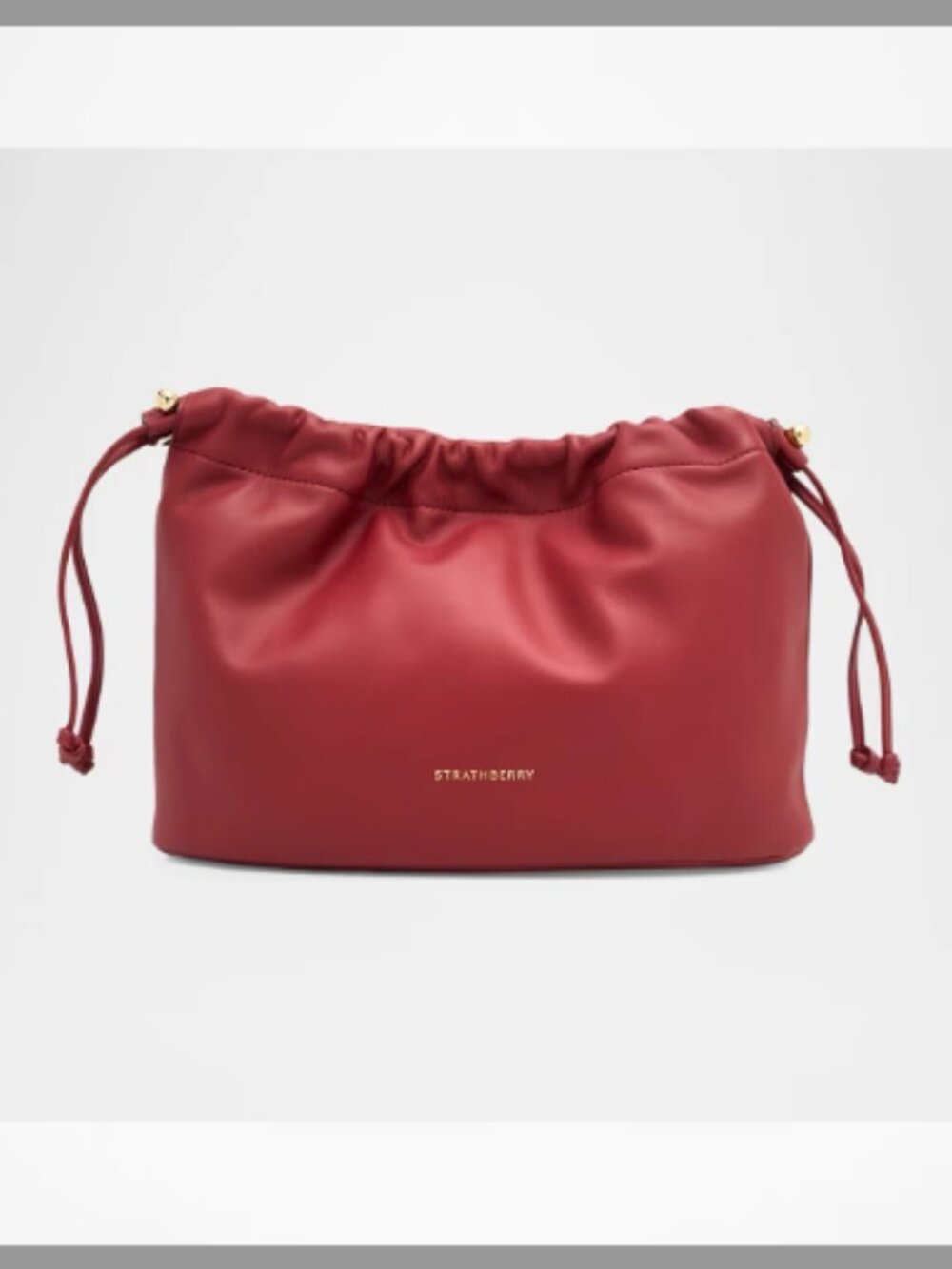Strathberry NWT Charlotte Midi Nappa Leather Drawstring Bag(ORIG. $595) OXBLOOD